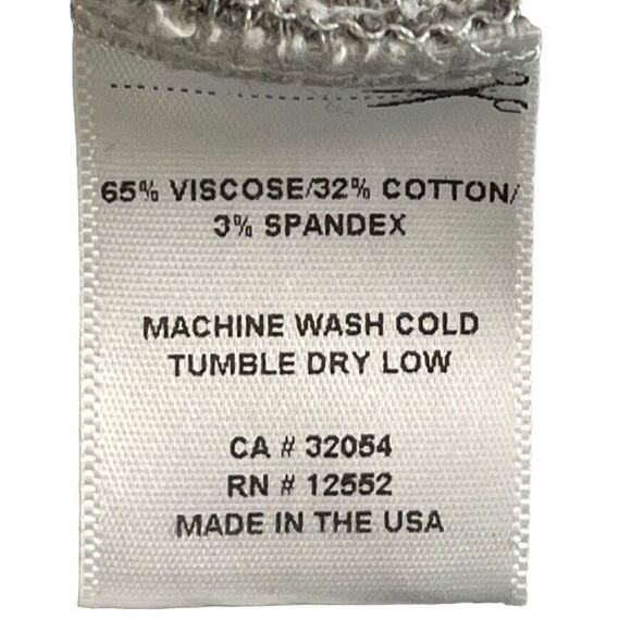 Anthropologie Dolan Port Maria Embroidered T-Shirt Mini Knit Gray Dress sz S - Picture 15 of 16